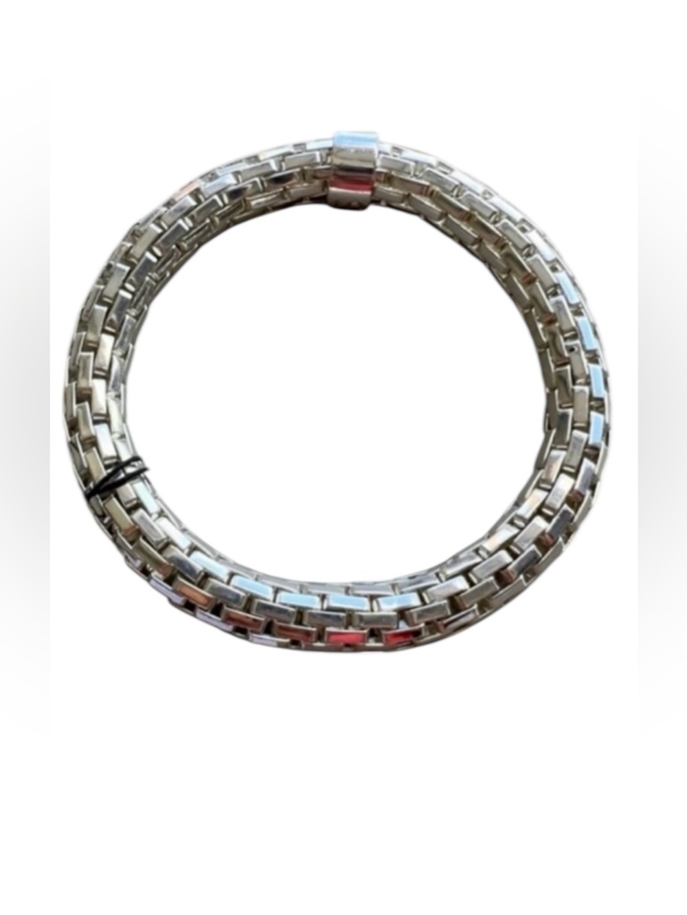 NWT S2 silver tone thick chain design tight stretchy bracelet